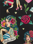 Don't Gamble With Love Black  - Alexander Henry Fabric