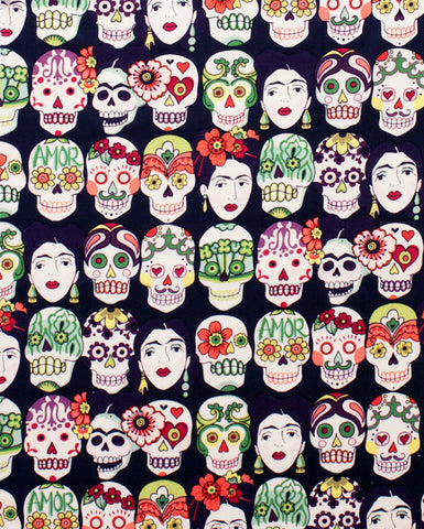 Gotas de Amor Eggplant Frida Kahlo Alexander Henry Fabric