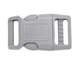 Grey 1 Inch Contoured Plastic Buckles Gray Adjustable 1" Curved Light Grey Pet Collar Clips