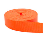 1.5 Inch Hot Orange Nylon Webbing - Medium Weight Nylon