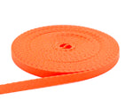 3/8 inch Hot Orange Nylon webbing 