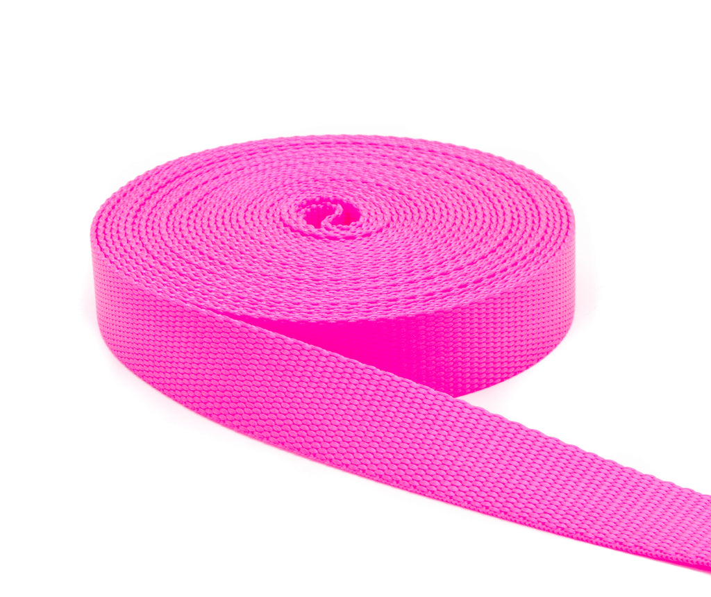 Buy 1 Inch Hot Pink Climbing Spec Tubular Nylon Webbing Online