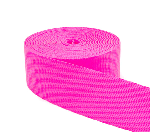2 Inch Hot Pink Nylon Webbing - Medium Weight Nylon