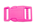 Hot Pink 1.5 Inch Contoured Plastic Buckles 1.5" adjustable curved buckles pet collar clips colored buckles 