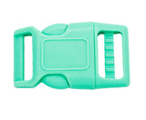 Mint Green 1 Inch Contoured Plastic Buckles Adjustable 1" Curved Pet Collar Clips