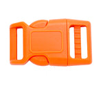 Orange 1 Inch Contoured Plastic Buckles Adjustable 1" Curved Pet Collar Clips