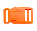 Orange 5/8 Inch Contoured Plastic Buckles Adjustable 5/8" Curved  Buckles