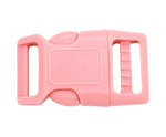 Pink 5/8 Inch Contoured Plastic Buckles Adjustable Pale Pink 5/8" Curved  Buckles