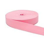 1 Inch Pink Polypropylene Webbing 1" Light Weight Polypro Strap