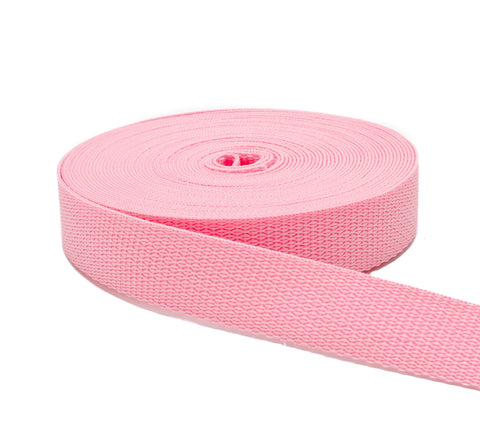 3/4 Inch Pink Polypropylene Webbing 3/4" Light Weight Polypro Strap