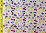 Pink Totally Rad Cotton Fabric 