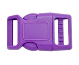 Purple 1 Inch Contoured Plastic Buckles Adjustable 1" Curved Pet Collar Clips