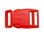 Red 1 Inch Contoured Plastic Buckles Adjustable 1" Curved Pet Collar Clips
