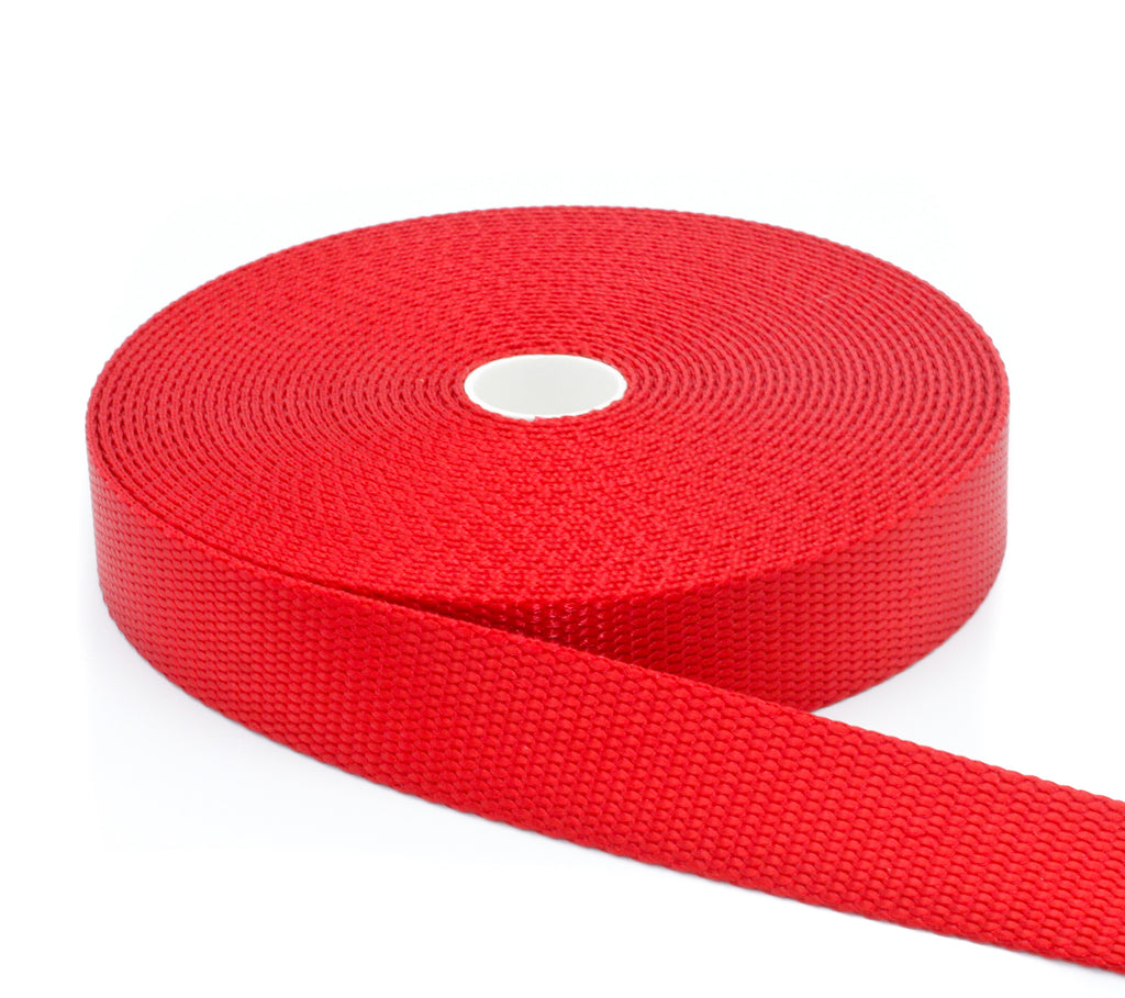1 Inch Red Nylon Webbing - Medium Weight Nylon – Webbing Plus