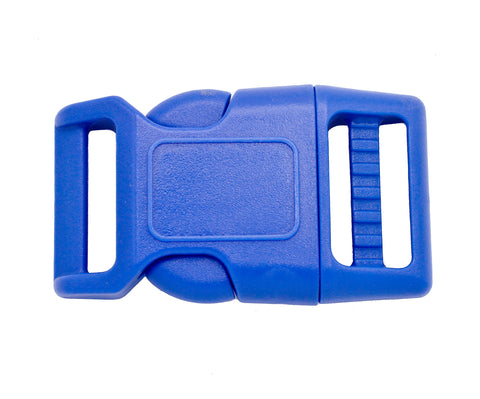 Royal Blue 1 Inch Contoured Plastic Buckles Adjustable 1" Curved Pet Collar Clips