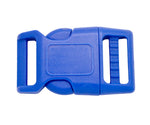 Royal Blue 3/4 Inch Contoured Plastic Buckles Adjustable 3/4" Curved Pet Collar Clips