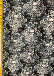 Skull Damask Negative - Timeless Treasures Fabric