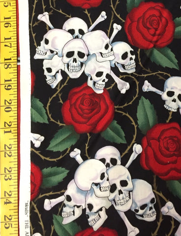 Skulls and roses Alexander Henry Fabric