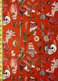 Tell-Tale Tattoo Red - Alexander Henry Fabric