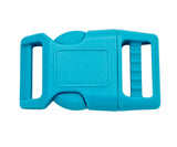Turquoise 3/4 Inch Contoured Plastic Buckles Adjustable 3/4" Curved Pet Collar Clips