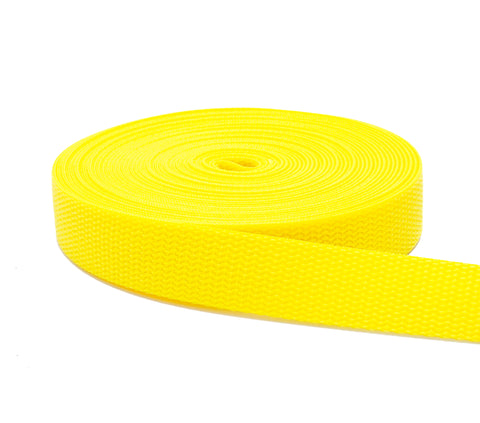 5/8 Inch Yellow Polypropylene Webbing 5/8" Heavy Weight Polypro Strap