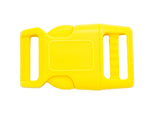 Yellow 1 Inch Contoured Plastic Buckles Adjustable 1" Curved Pet Collar Clips