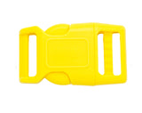 Yellow 1/2 Inch Contoured Plastic Buckles Adjustable 1/2" Curved  Buckles