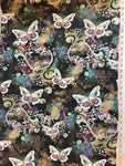 Butterflies cotton fabric 