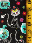 Day of the Dead cat Timeless Treasures Fabric