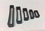 3/8 Inch Black Plastic Keepers 3/8" Plastic Loops dog collar webbing loops