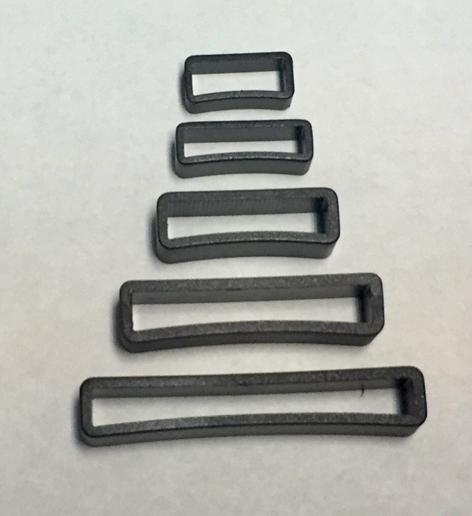 3/8 Inch Black Plastic Keepers - 3/8