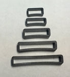 3/8 Inch Black Plastic Keepers - 3/8" Plastic Loops