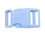 Light Blue 1 Inch Contoured Plastic Buckles Adjustable 1" Curved Pet Collar Clips